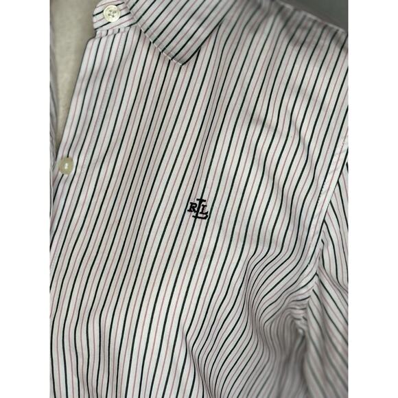 Lauren Ralph Lauren RL Crested Striped Oxford Shirt, Women’s Size Small - Picture 4 of 6